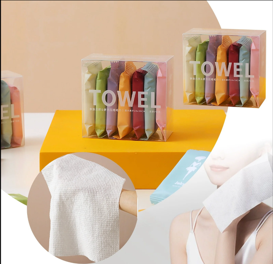 Toallas Comprimidas Desechables (14 uds) – Portátiles, Suaves y Súper Absorbentes – Ideales para Viajes
