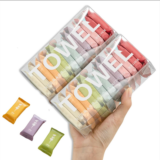 Toallas Comprimidas Desechables (14 uds) – Portátiles, Suaves y Súper Absorbentes – Ideales para Viajes
